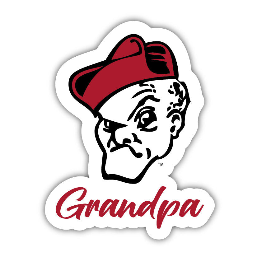 Ohio Wesleyan University 4-Inch Proud Grandpa NCAA - Durable School Spirit Vinyl Decal Perfect Gift for Grandpa Image 1