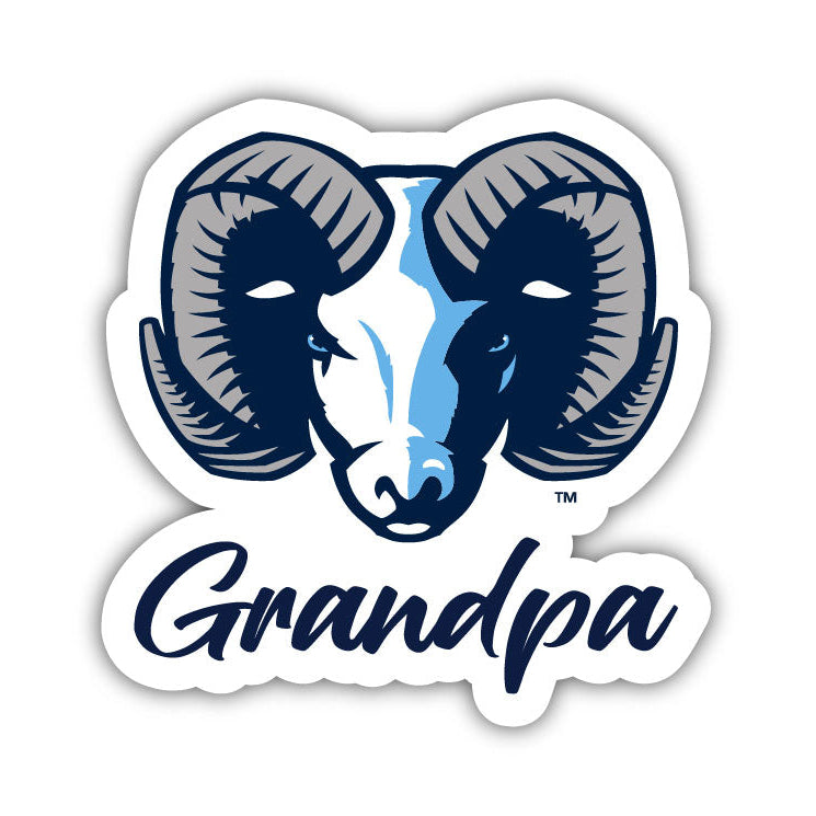 Rhode Island University 4 Inch Proud Grandpa Die Cut Decal Image 1