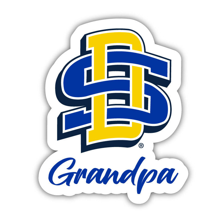 South Dakota State Jackrabbits 4-Inch Proud Grandpa NCAA - Durable School Spirit Vinyl Decal Perfect Gift for Grandpa Image 1