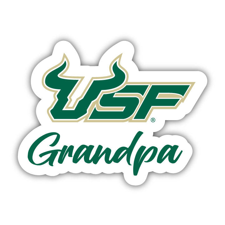 South Florida Bulls 4 Inch Proud Grandpa Die Cut Decal Image 1