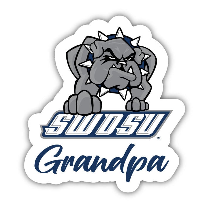 Southwestern Oklahoma State University 4-Inch Proud Grandpa NCAA - Durable School Spirit Vinyl Decal Perfect Gift for Image 1