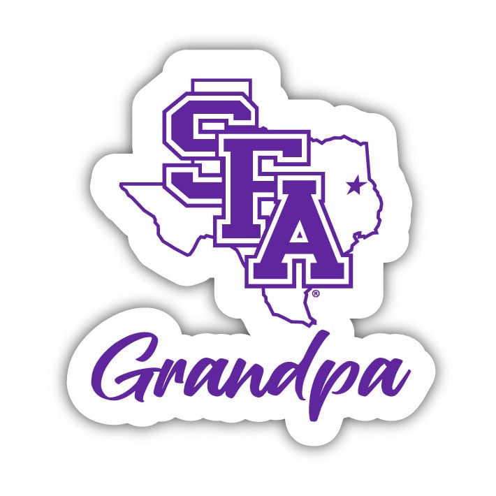 Stephen F. Austin State University 4-Inch Proud Grandpa NCAA - Durable School Spirit Vinyl Decal Perfect Gift for Image 1