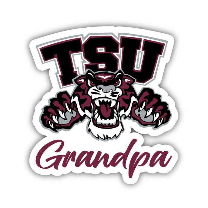 Texas Southern University 4 Inch Proud Grandpa Die Cut Decal Image 1