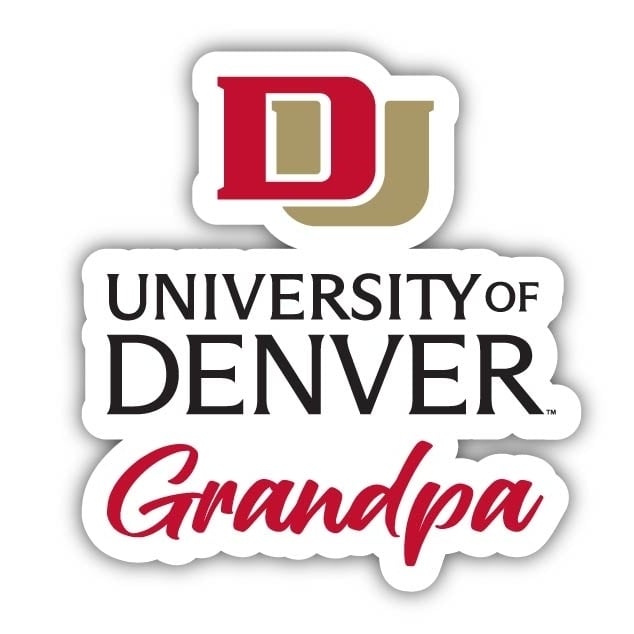 University of Denver Pioneers 4-Inch Proud Grandpa NCAA - Durable School Spirit Vinyl Decal Perfect Gift for Grandpa Image 1