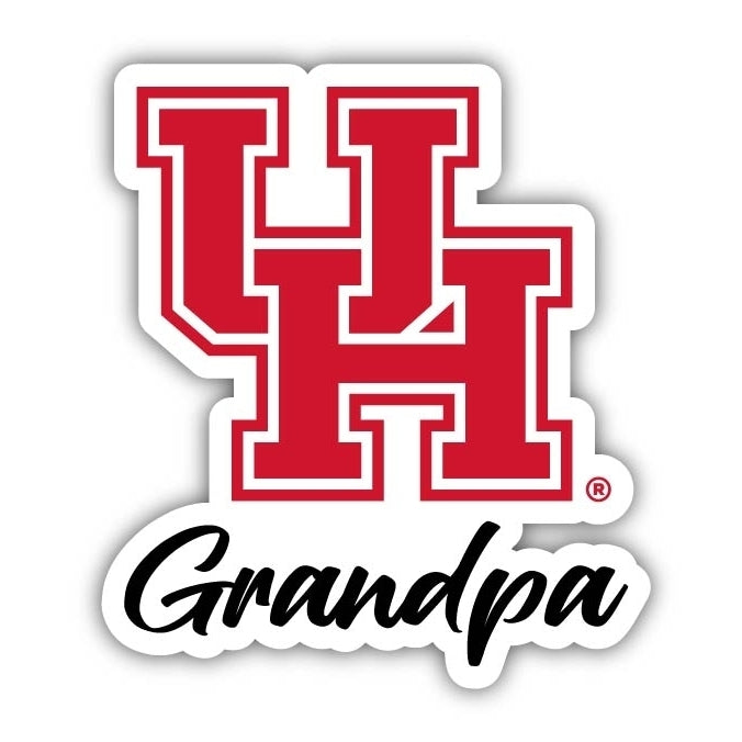 University of Houston 4-Inch Proud Grandpa NCAA - Durable School Spirit Vinyl Decal Perfect Gift for Grandpa Image 1