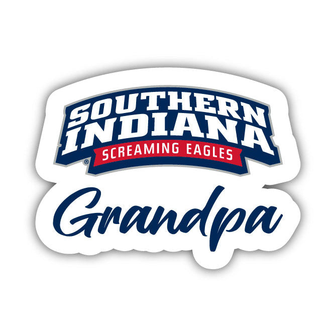 University of Southern Indiana 4-Inch Proud Grandpa NCAA - Durable School Spirit Vinyl Decal Perfect Gift for Grandpa Image 1