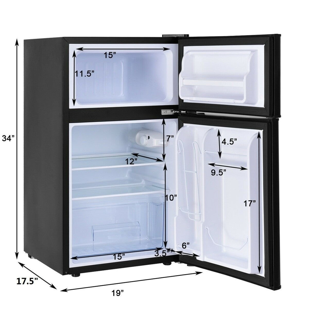 Refrigerator Small Freezer Cooler Fridge Compact 3.2 cu ft. Unit, Black Image 10