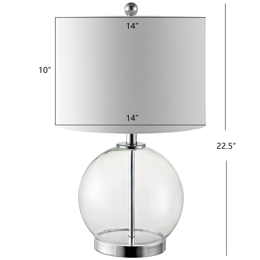 SAFAVIEH Lonni Table Lamp (Set of 2)  Clear / Chrome Image 3