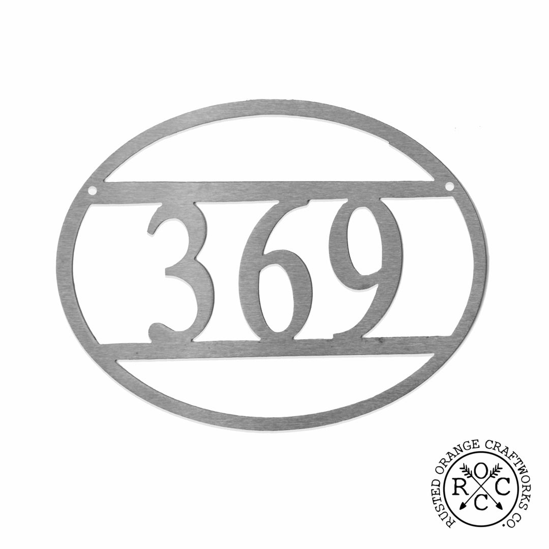 Oval Address Plaque - 3 Sizes - Personalized Address Numbers for Houses with Street Name Image 6