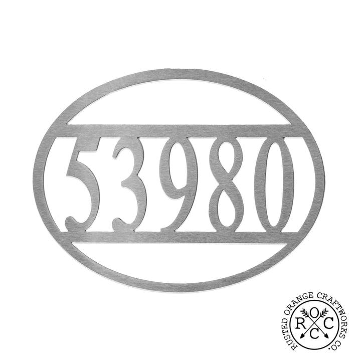 Oval Address Plaque - 3 Sizes - Personalized Address Numbers for Houses with Street Name Image 7