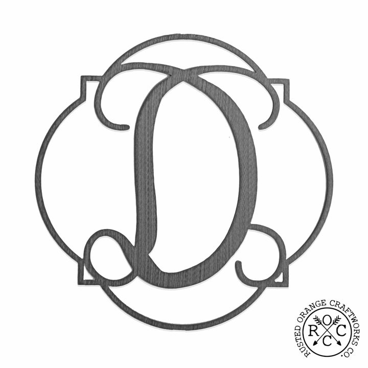 Emblem Single Letter Monogram - 2 Sizes - Metal  Monogram for Home Image 6