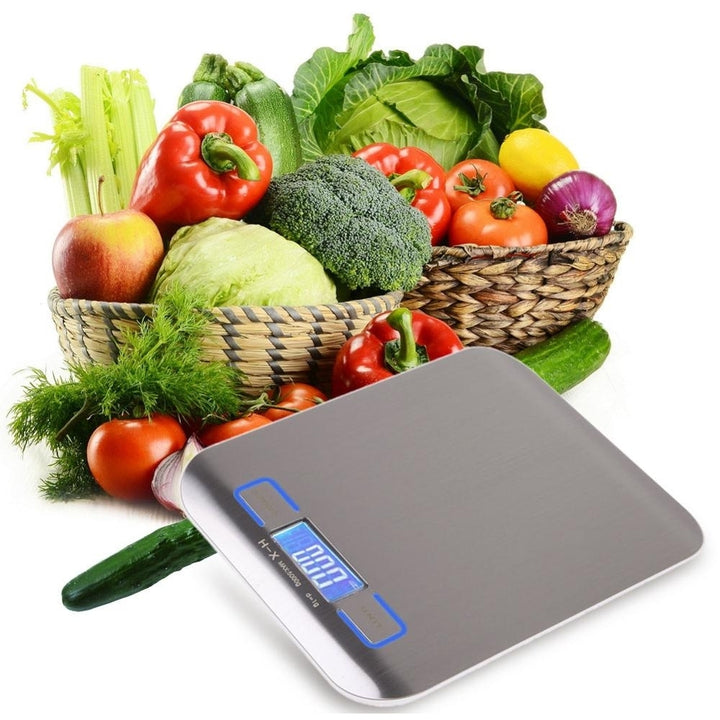 Electronic Kitchen Scale Digital Food Stainless Steel Weighing LCD High Precision Measuring Tools Image 2