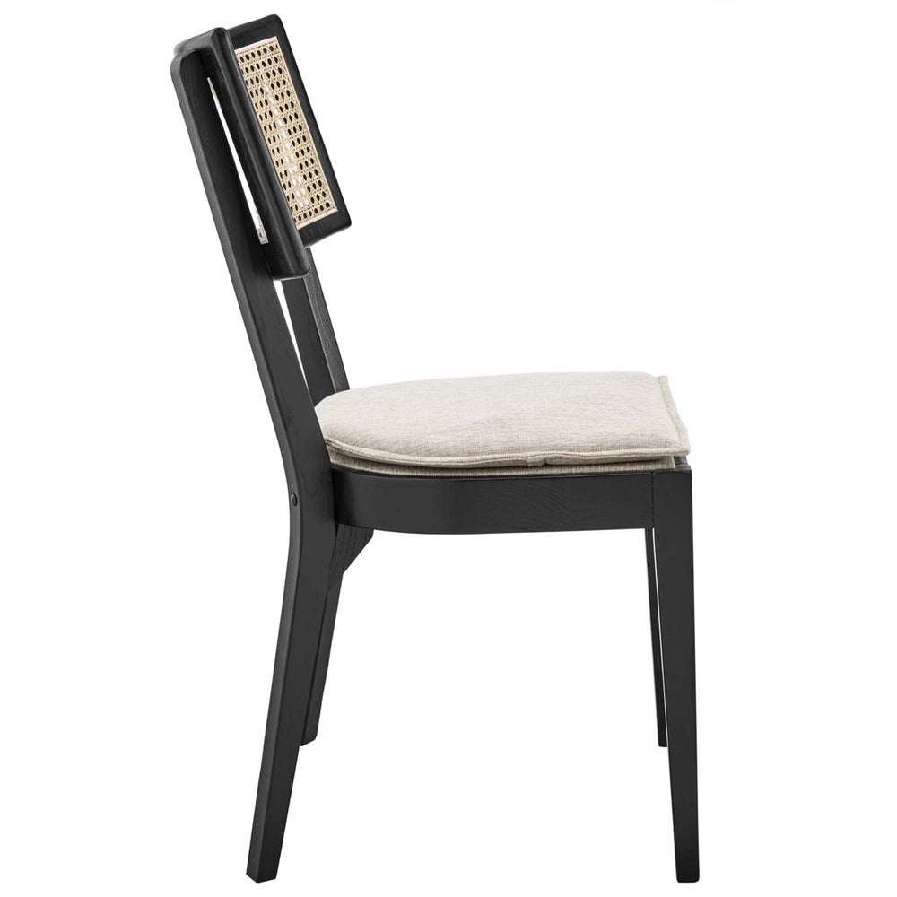 Caledonia Wood Dining Chair, Black Beige Image 2