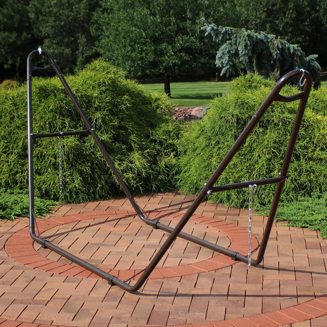 Sunnydaze Powder-Coated Steel Universal Hammock Stand - Bronze - 124 in Image 6