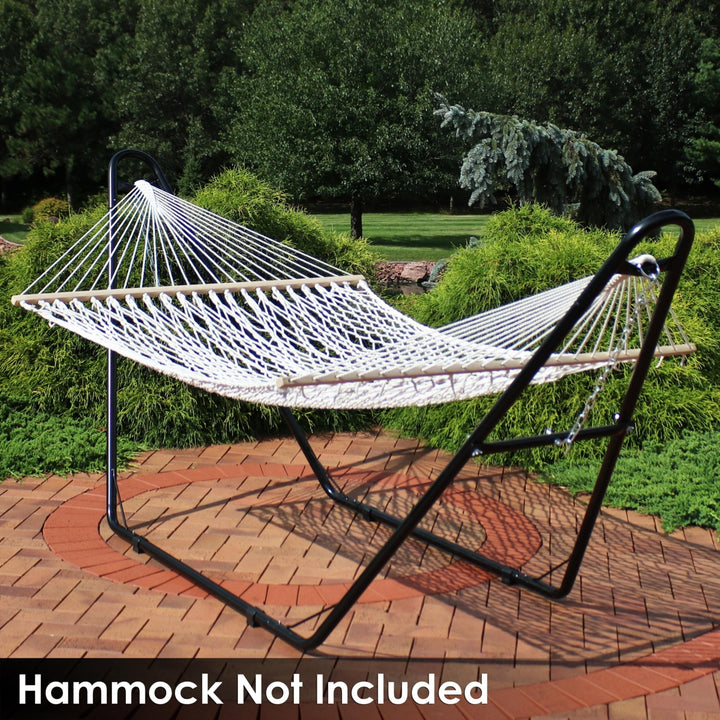 Sunnydaze Powder-Coated Steel Universal Hammock Stand - Black - 124 in Image 8