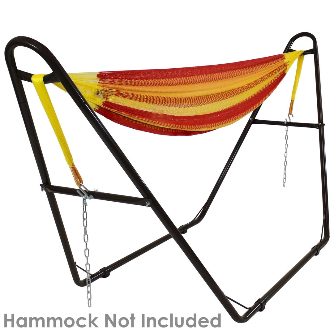 Sunnydaze Powder-Coated Steel Universal Hammock Stand - Bronze - 124 in Image 7