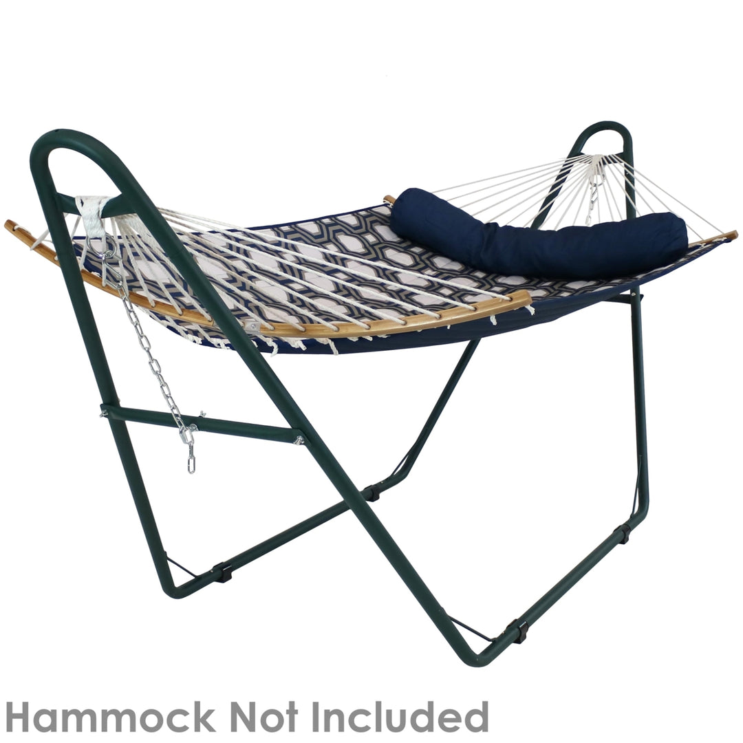 Sunnydaze Powder-Coated Steel Universal Hammock Stand - Green - 124 in Image 7