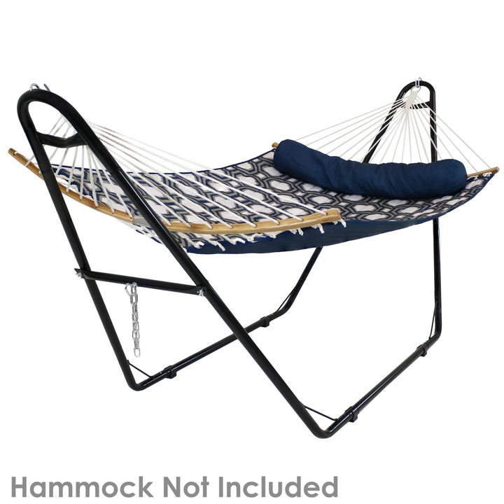 Sunnydaze Powder-Coated Steel Universal Hammock Stand - Black - 124 in Image 11