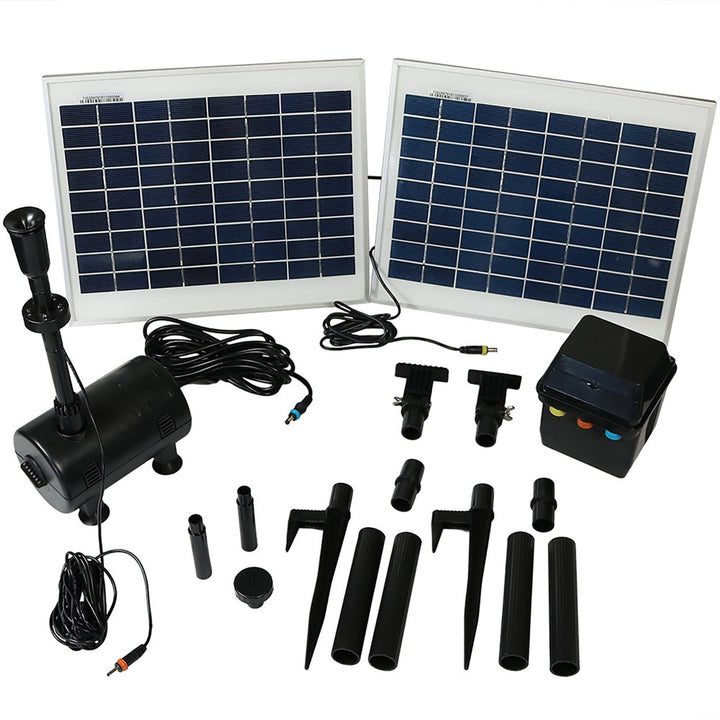 Sunnydaze 396 GPH Solar Pump and Panel Kit with Battery and Light Image 5