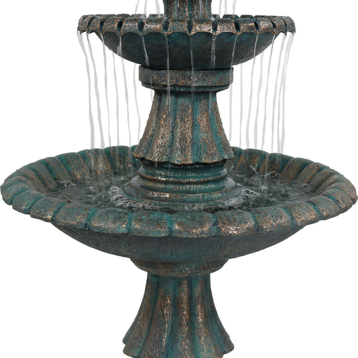 Sunnydaze Nouveau Tiered Polyresin Outdoor 2-Tier Water Fountain Image 8