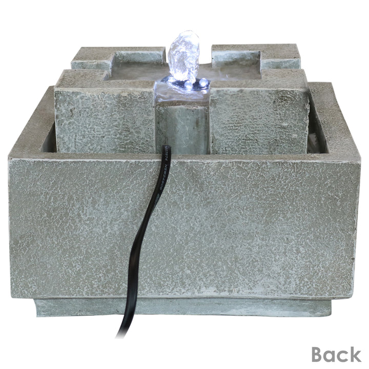 Sunnydaze Square Dynasty Polyresin Indoor Water Fountain - 7 in Image 9