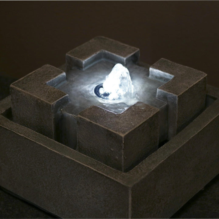 Sunnydaze Square Dynasty Polyresin Indoor Water Fountain - 7 in Image 11