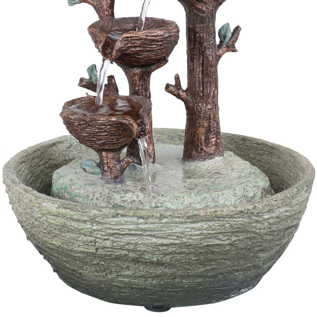 Sunnydaze Perching Birds Polyresin Indoor 3-Tiered Fountain - 12 in Image 7