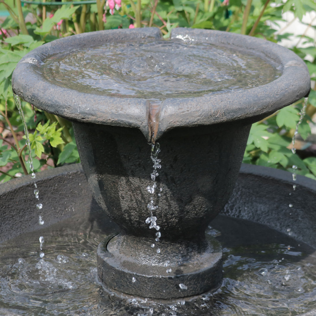 Sunnydaze Streaming Falls Polyresin Outdoor 2-Tier Water Fountain Image 5