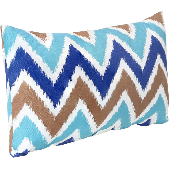 Sunnydaze 2 Indoor/Outdoor Lumbar Throw Pillows - 12 x 20-Inch - Chevron Bliss Image 6