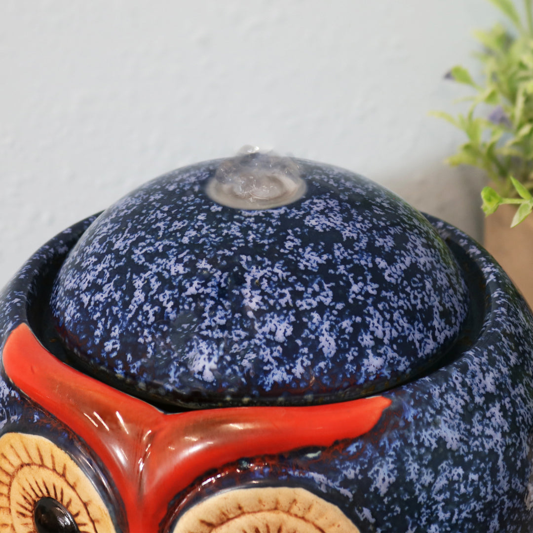 Sunnydaze Owl Ceramic Indoor Water Fountain - 6 in Image 6