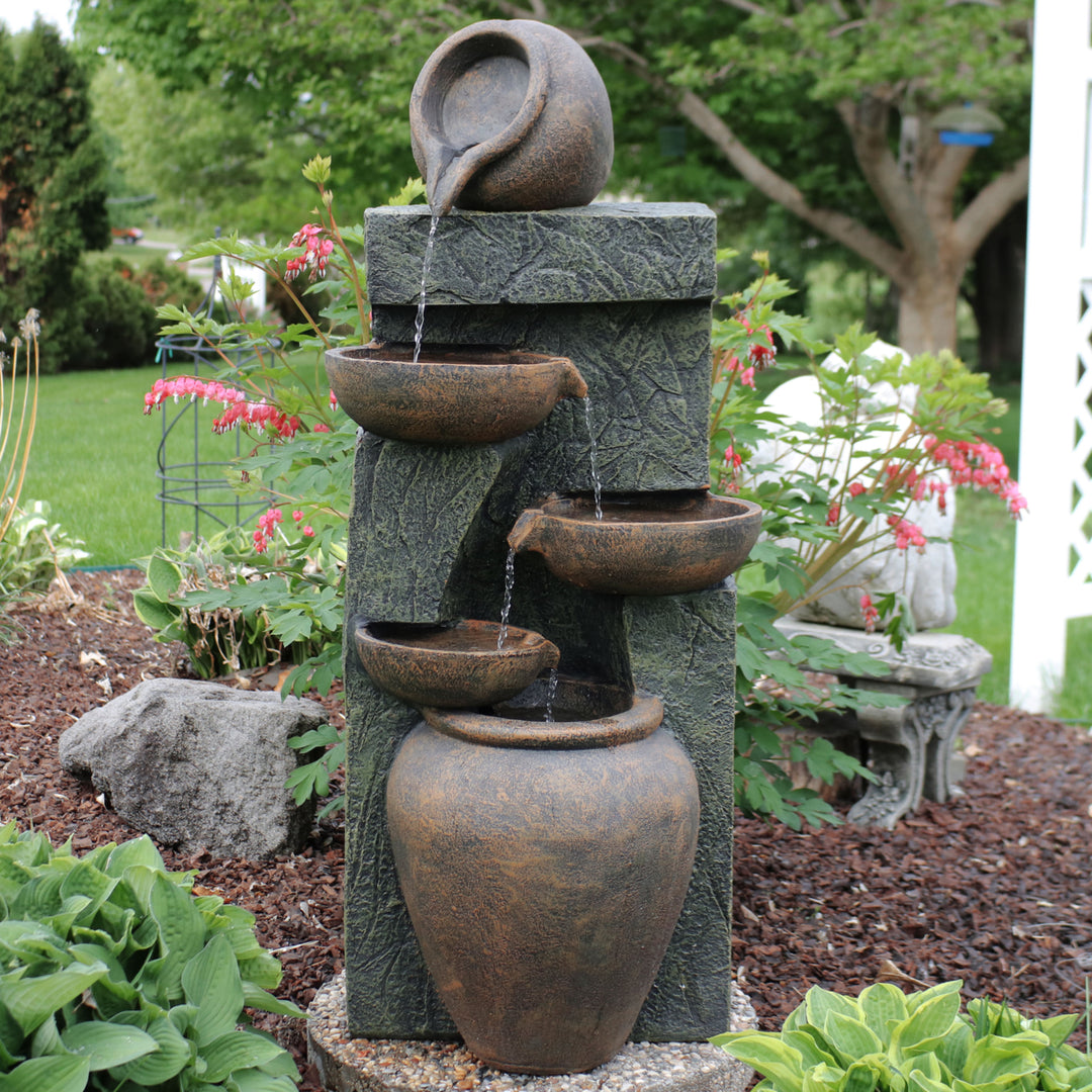 Sunnydaze Cascading Earthware Pottery Stream Water Fountain - 39 in Image 4