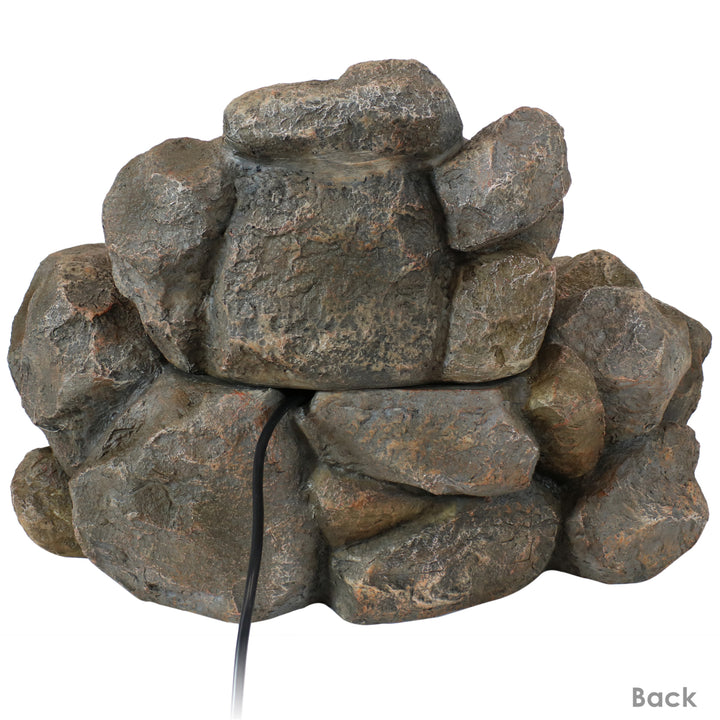 Sunnydaze Electric Resin Rocky Ravine Outdoor Water Fountain - 18 in Image 9