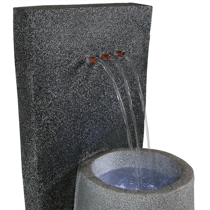 Sunnydaze Three Stream Monterno Water Fountain with LED Lights - 35 in Image 6