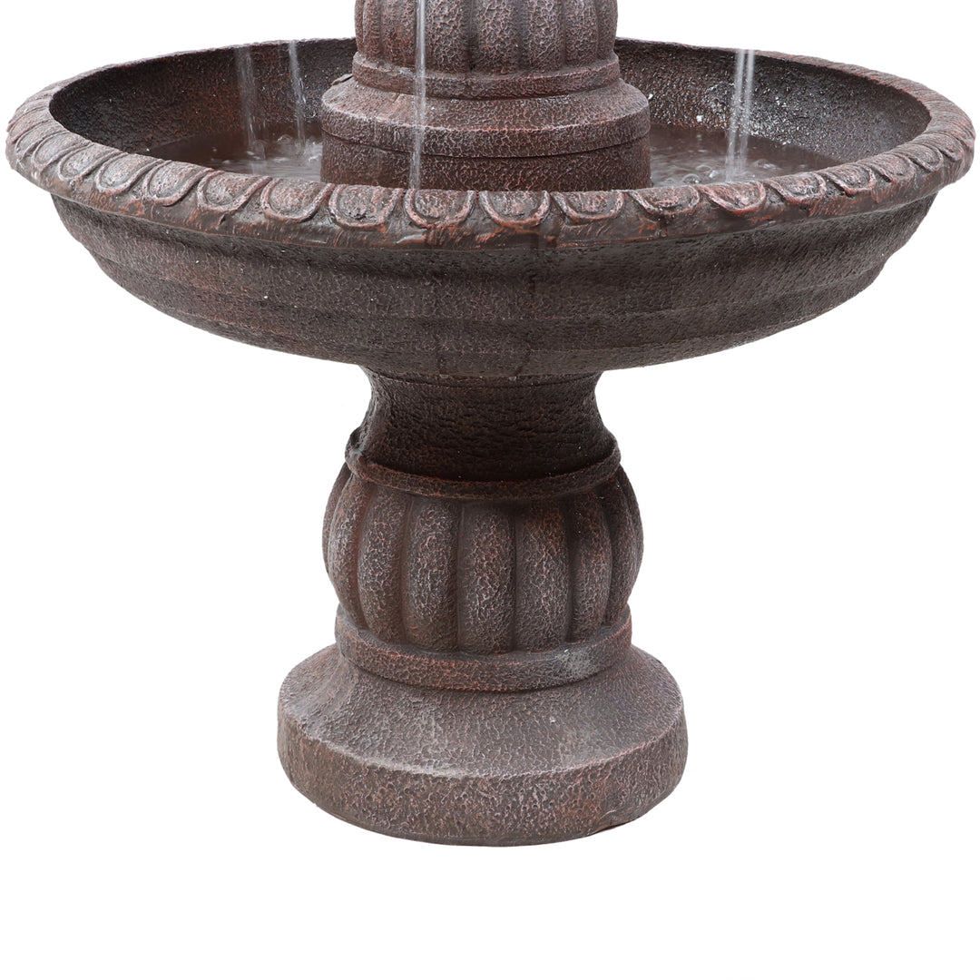 Sunnydaze Mediterranean Resin Outdoor 4-Tier Water Fountain Image 8