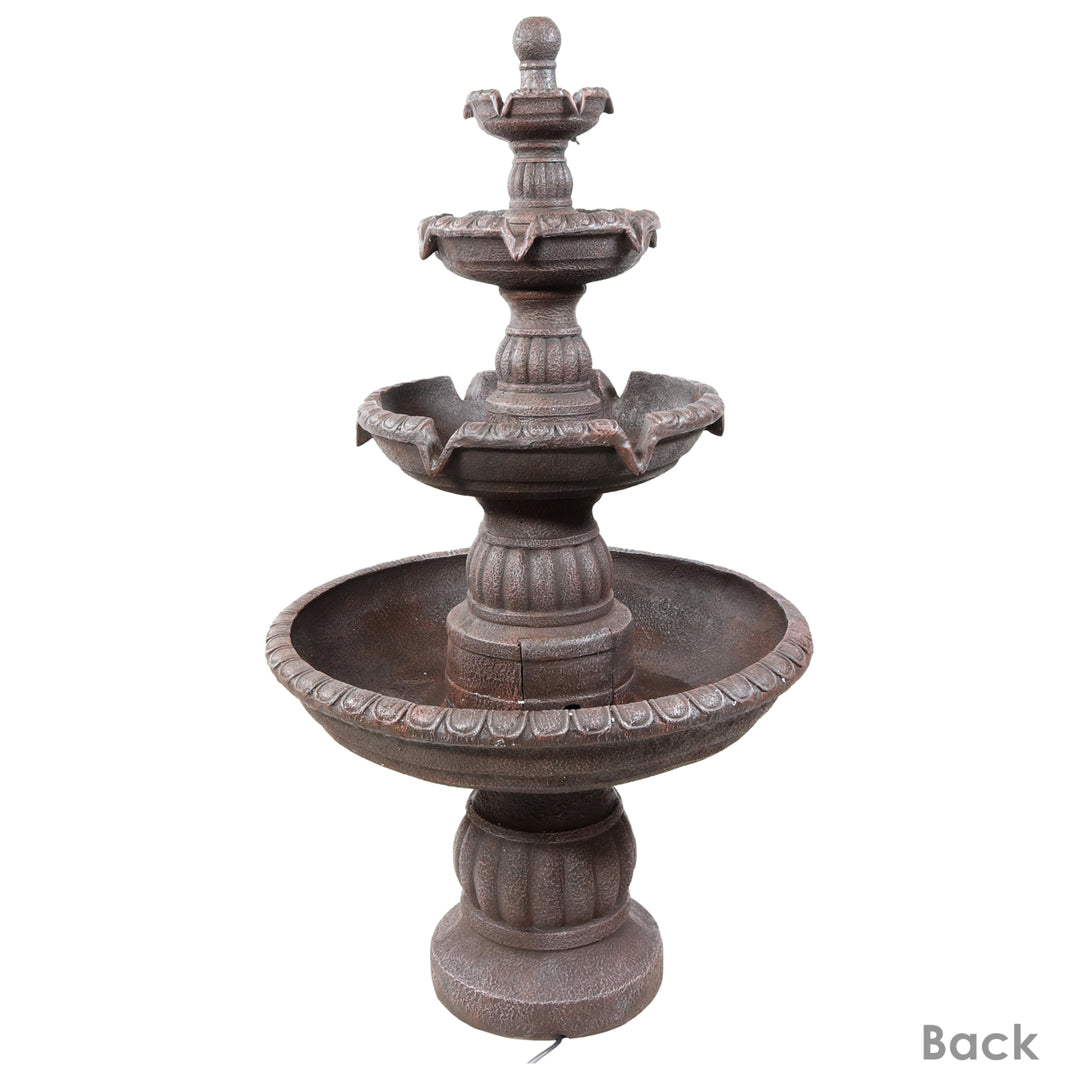 Sunnydaze Mediterranean Resin Outdoor 4-Tier Water Fountain Image 7