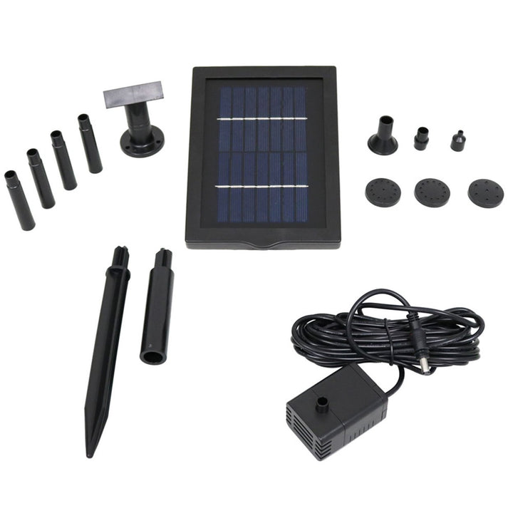 Sunnydaze 40 GPH Solar Pump and Panel Kit with 5 Spray Heads - 24 in Lift Image 1