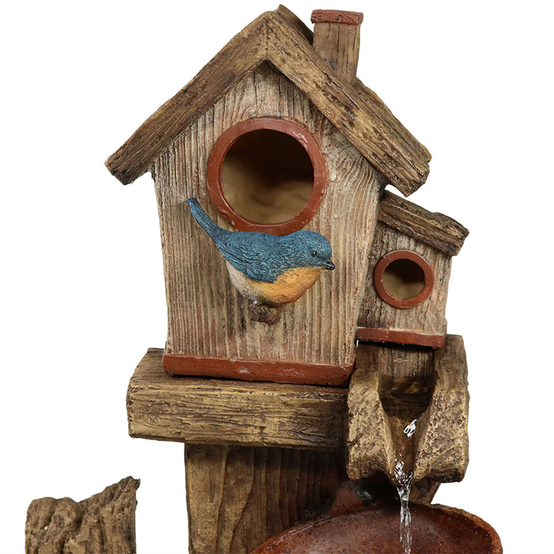 Sunnydaze Bluebird House/Buckets Outdoor Garden Water Fountain - 26 in Image 5