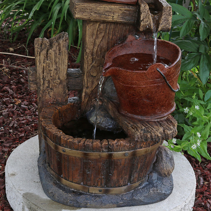 Sunnydaze Bluebird House/Buckets Outdoor Garden Water Fountain - 26 in Image 8