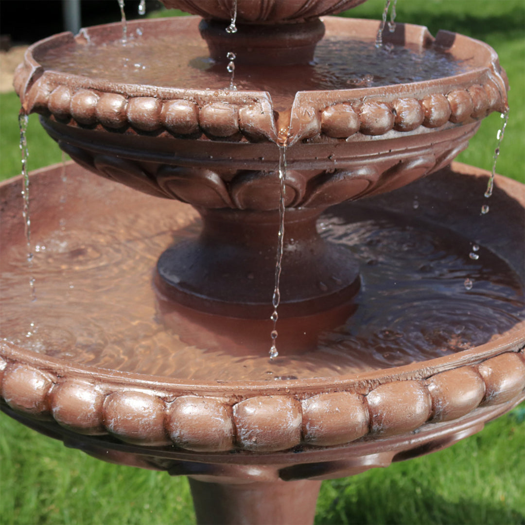 Sunnydaze Dove Pair Resin Outdoor 3-Tier Water Fountain Image 5