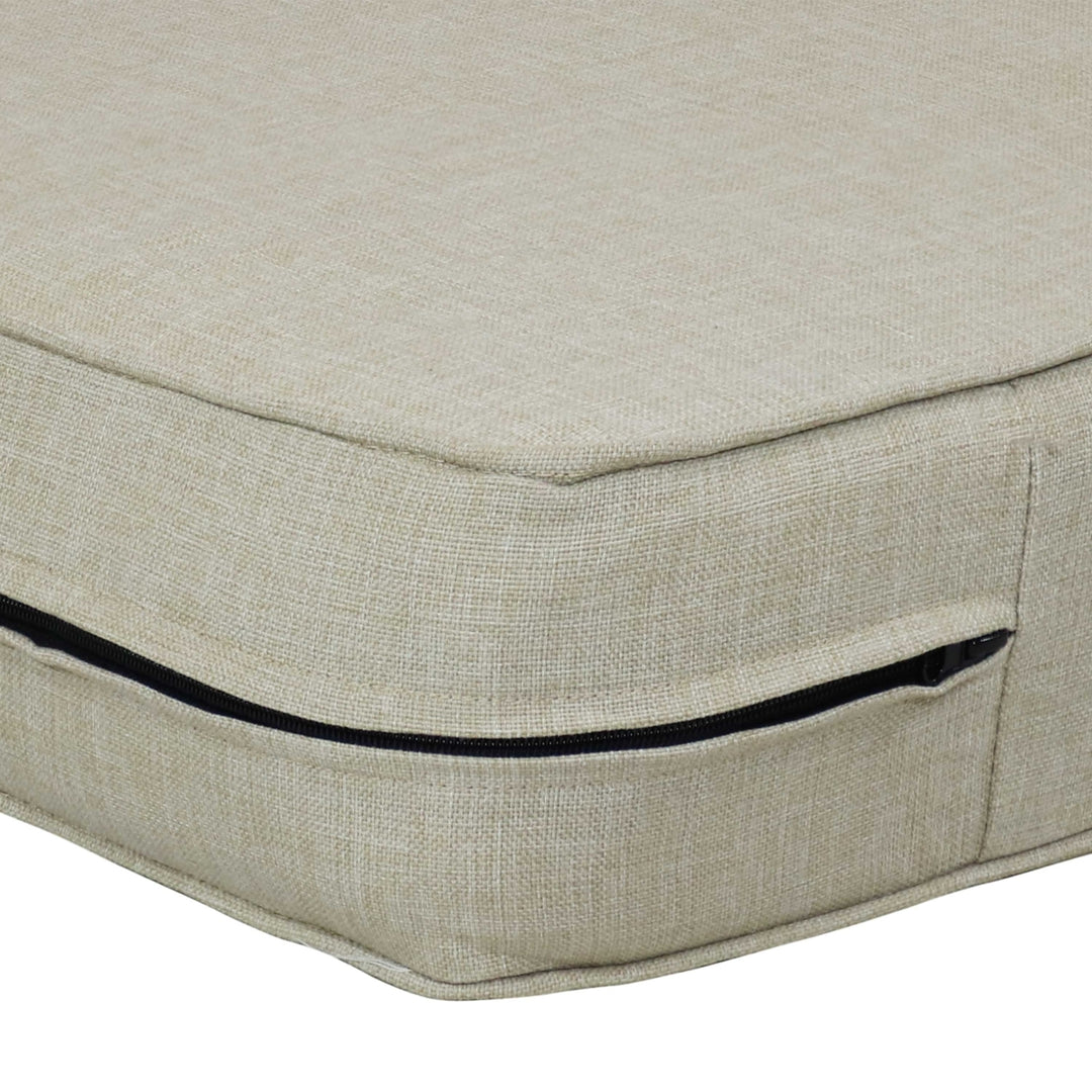 Sunnydaze Polyester Indoor and Outdoor Back and Seat Cushions - Beige Image 6