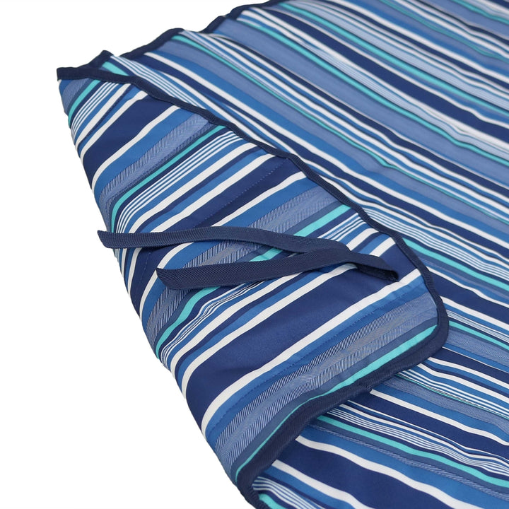 Sunnydaze Outdoor Polyester Hammock Pad and Pillow Set - Breakwater Stripe Image 6