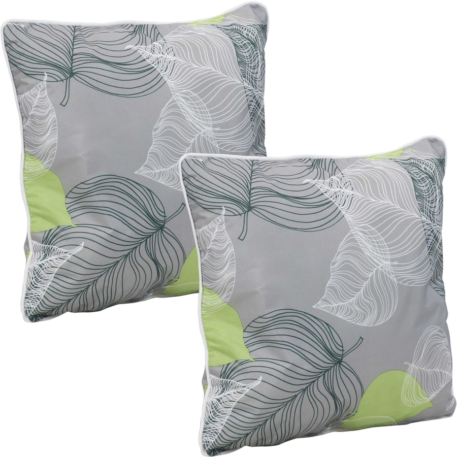 2 Pack Indoor Outdoor Tufted Seat Cushions Patio Backyard Lush Foliage 16x16 Image 1