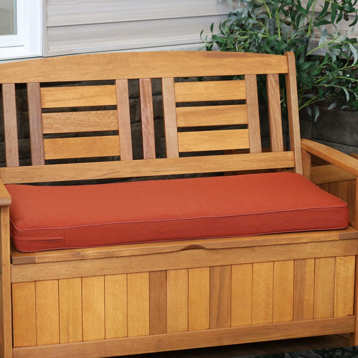 Sunnydaze Outdoor Olefin Bench Cushion - 41 in x 18 in - Rust Image 4