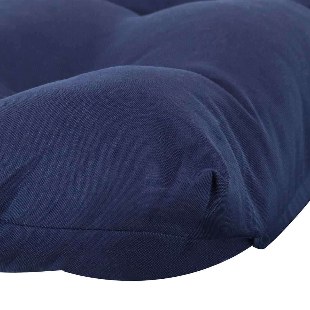 Sunnydaze Indoor/Outdoor Olefin Tufted High-Back Chair Cushion - Blue Image 6