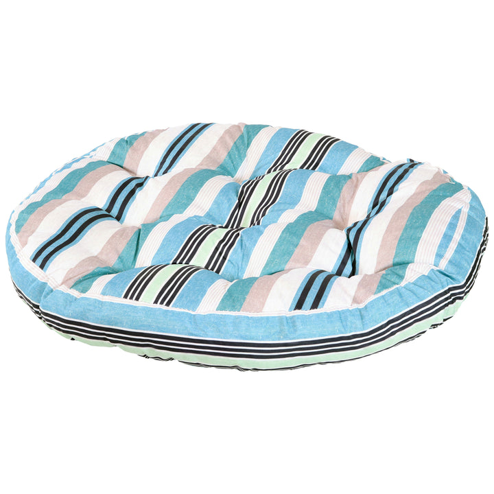 Sunnydaze Outdoor Round Polyester Floor Cushion - Seaside Stripe - Set of 2 Image 6