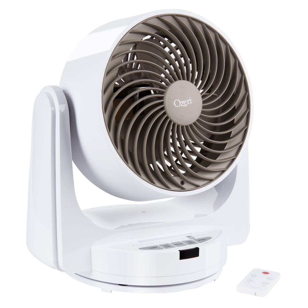 Ozeri Brezza III 10" Dual Oscillating Desk Fan 4 Speeds Remote Quiet Design Image 4