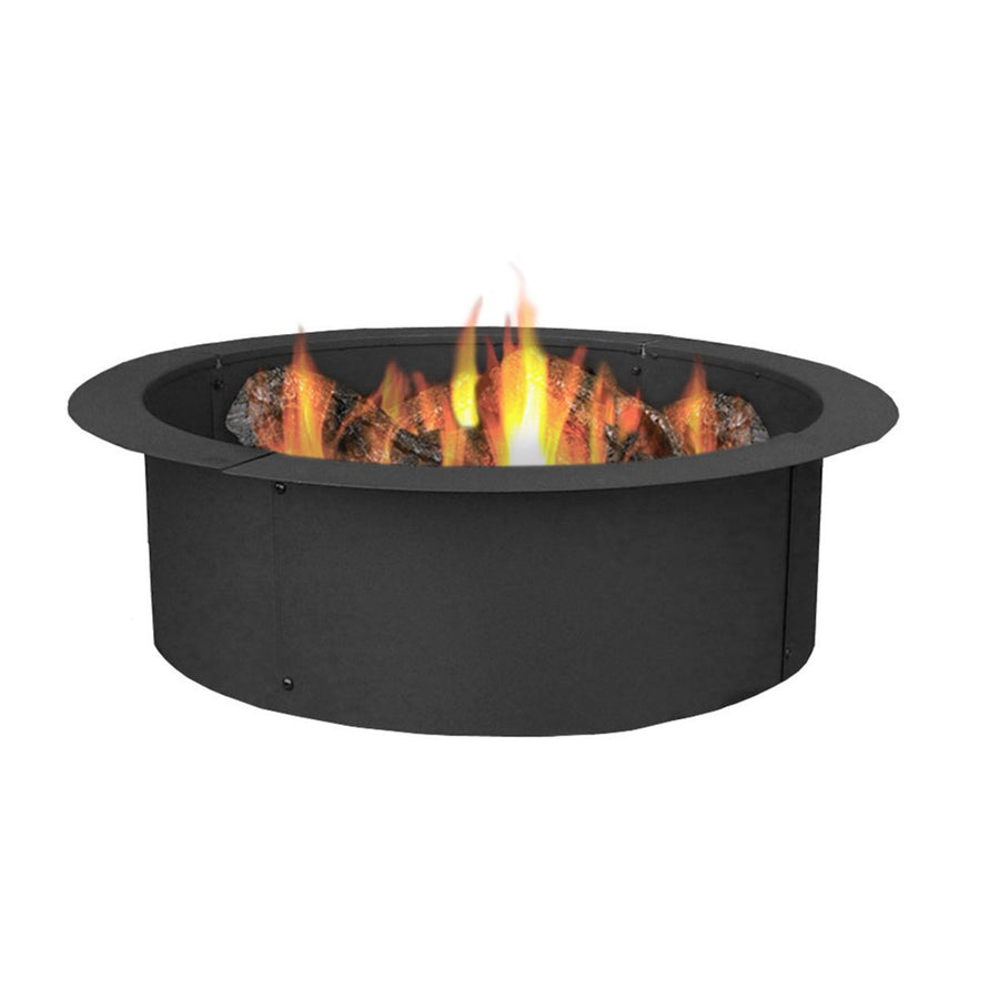 Sunnydaze 27 in Heavy-Duty Steel Above/In-Ground Fire Pit Ring Liner Image 1