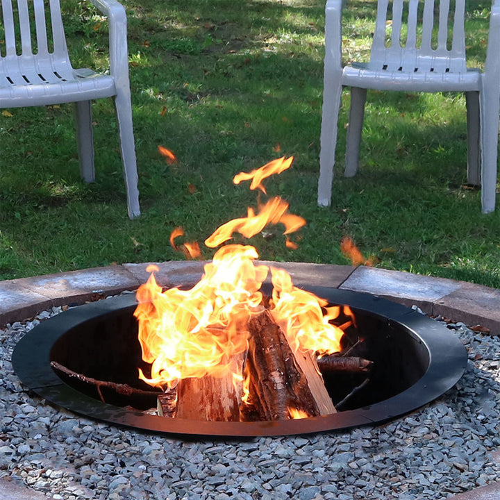 Sunnydaze 27 in Heavy-Duty Steel Above/In-Ground Fire Pit Ring Liner Image 4