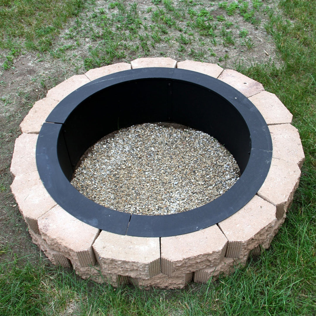 Sunnydaze 27 in Heavy-Duty Steel Above/In-Ground Fire Pit Ring Liner Image 7