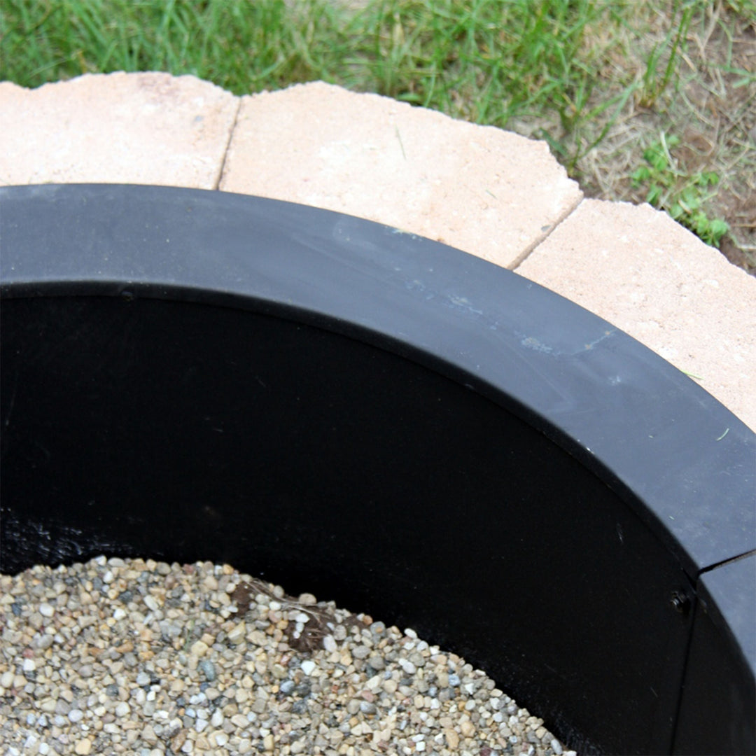 Sunnydaze 27 in Heavy-Duty Steel Above/In-Ground Fire Pit Ring Liner Image 8